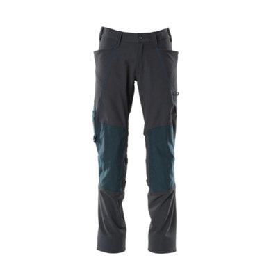 Mascot Accelerate Stretch Trousers With Kneepad PocketsDark Navy   (38.5) (Leg LengthRegular) from B&Q
