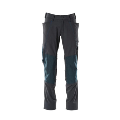 Mascot Accelerate Stretch Trousers With Kneepad PocketsDark Navy   (31.5) (Leg LengthLong) from B&Q