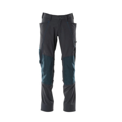 Mascot Accelerate Stretch Trousers With Kneepad PocketsDark Navy   (40.5) (Leg LengthLong) from B&Q