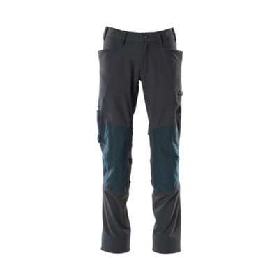 Mascot Accelerate Stretch Trousers With Kneepad PocketsDark Navy   (42.5) (Leg LengthLong) from B&Q