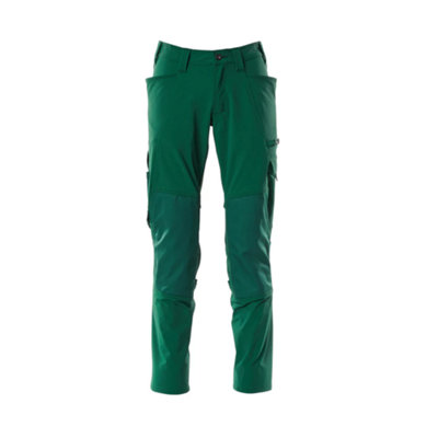 Mascot Accelerate Stretch Trousers With Kneepad PocketsGreen   (30.5) (Leg LengthShort) from B&Q