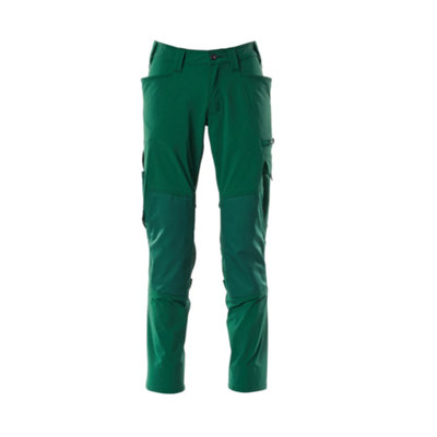 Mascot Accelerate Stretch Trousers With Kneepad PocketsGreen   (34.5) (Leg LengthShort) from B&Q