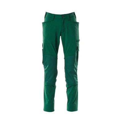 Mascot Accelerate Stretch Trousers With Kneepad PocketsGreen   (40.5) (Leg LengthShort) from B&Q