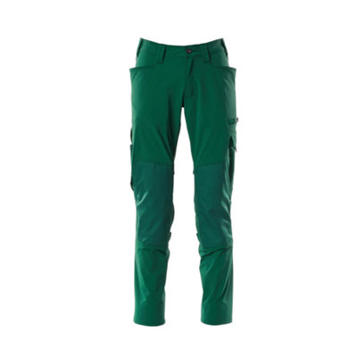 Mascot Accelerate Stretch Trousers With Kneepad PocketsGreen   (27) (Leg LengthRegular) from B&Q