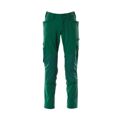 Mascot Accelerate Stretch Trousers With Kneepad PocketsGreen   (36.5) (Leg LengthRegular) from B&Q
