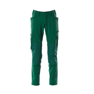 Mascot Accelerate Stretch Trousers With Kneepad PocketsGreen   (44.5) (Leg LengthRegular) from B&Q