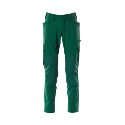 Mascot Accelerate Stretch Trousers With Kneepad PocketsGreen   (46.5) (Leg LengthRegular) from B&Q