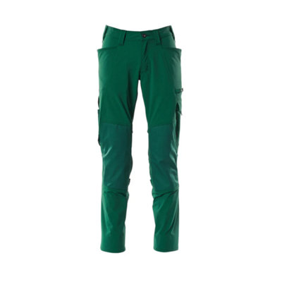 Mascot Accelerate Stretch Trousers With Kneepad PocketsGreen   (48.5) (Leg LengthRegular) from B&Q