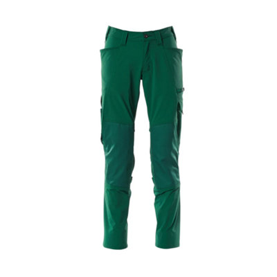 Mascot Accelerate Stretch Trousers With Kneepad PocketsGreen   (36.5) (Leg LengthLong) from B&Q