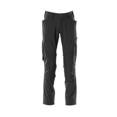 Mascot Accelerate Stretch Trousers With Kneepad PocketsBlack   (30.5) (Leg LengthRegular) from B&Q