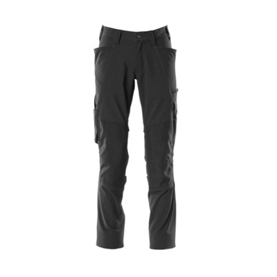 Mascot Accelerate Stretch Trousers With Kneepad PocketsBlack   (31.5) (Leg LengthRegular) from B&Q