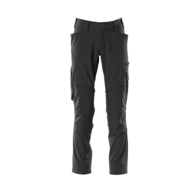 Mascot Accelerate Stretch Trousers With Kneepad PocketsBlack   (33.5) (Leg LengthRegular) from B&Q