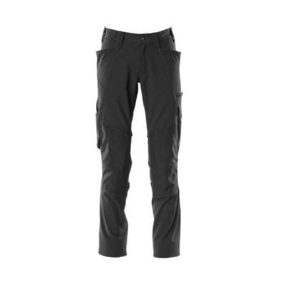 Mascot Accelerate Stretch Trousers With Kneepad PocketsBlack   (35.5) (Leg LengthRegular) from B&Q