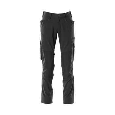 Mascot Accelerate Stretch Trousers With Kneepad PocketsBlack   (36.5) (Leg LengthRegular) from B&Q