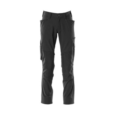 Mascot Accelerate Stretch Trousers With Kneepad PocketsBlack   (44.5) (Leg LengthRegular) from B&Q