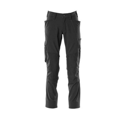 Mascot Accelerate Stretch Trousers With Kneepad PocketsBlack   (48.5) (Leg LengthRegular) from B&Q