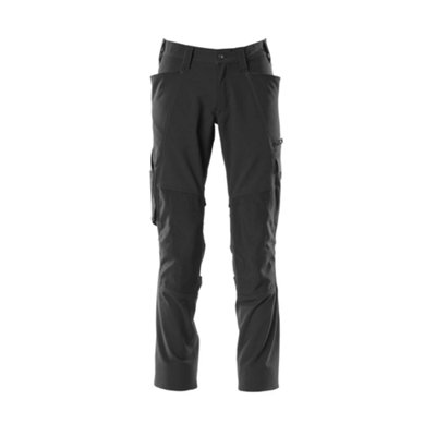 Mascot Accelerate Stretch Trousers With Kneepad PocketsBlack  (38.5) (Leg LengthLong) from B&Q