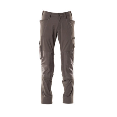 Mascot Accelerate Stretch Trousers With Kneepad PocketsDark Anthracite   (32.5) (Leg LengthShort) from B&Q