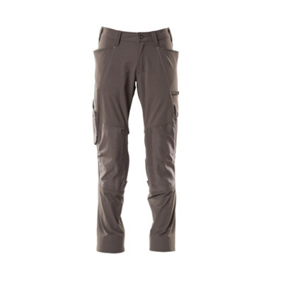 Mascot Accelerate Stretch Trousers With Kneepad PocketsDark Anthracite   (44.5) (Leg LengthRegular) from B&Q