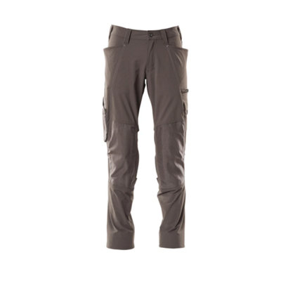 Mascot Accelerate Stretch Trousers With Kneepad PocketsDark Anthracite   (46.5) (Leg LengthRegular) from B&Q