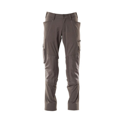 Mascot Accelerate Stretch Trousers With Kneepad PocketsDark Anthracite   (48.5) (Leg LengthRegular) from B&Q