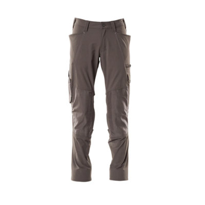 Mascot Accelerate Stretch Trousers With Kneepad PocketsDark Anthracite   (46.5) (Leg LengthLong) from B&Q