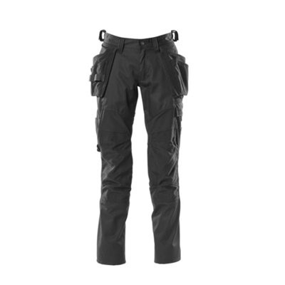 Mascot Accelerate Trousers With Holster Pockets (Black)  (32.5) (Leg LengthShort) from B&Q
