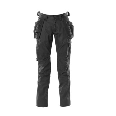 Mascot Accelerate Trousers With Holster Pockets (Black)  (46.5) (Leg LengthRegular) from B&Q