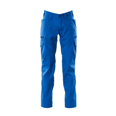 Mascot Accelerate Thigh Pocket Trousers With Stretch ZonesAzure Blue   (33.5) (Leg LengthRegular) from B&Q