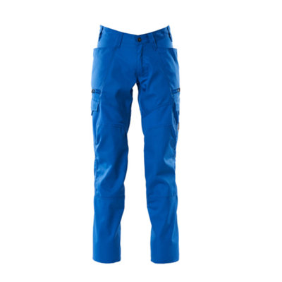 Mascot Accelerate Thigh Pocket Trousers With Stretch ZonesAzure Blue   (36.5) (Leg LengthRegular) from B&Q
