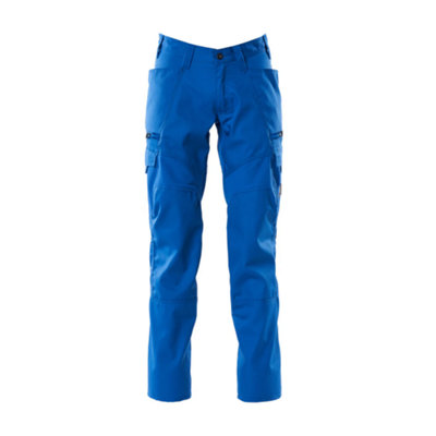 Mascot Accelerate Thigh Pocket Trousers With Stretch ZonesAzure Blue   (42.5) (Leg LengthRegular) from B&Q