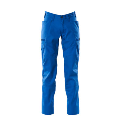 Mascot Accelerate Thigh Pocket Trousers With Stretch ZonesAzure Blue   (35.5) (Leg LengthLong) from B&Q