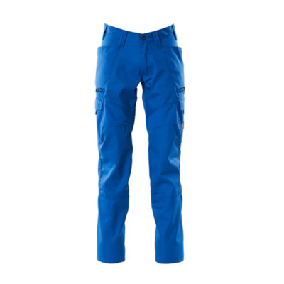 Mascot Accelerate Thigh Pocket Trousers With Stretch ZonesAzure Blue   (44.5) (Leg LengthLong) from B&Q