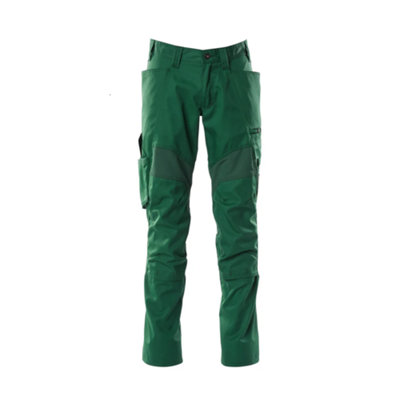Mascot Accelerate Trousers With Kneepad PocketsGreen   (30.5) (Leg LengthShort) from B&Q