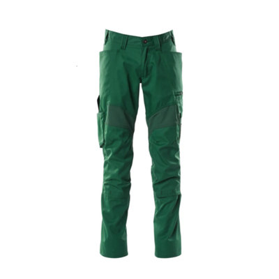 Mascot Accelerate Trousers With Kneepad PocketsGreen   (36.5) (Leg LengthShort) from B&Q