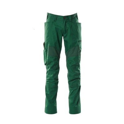 Mascot Accelerate Trousers With Kneepad PocketsGreen   (27) (Leg LengthRegular) from B&Q