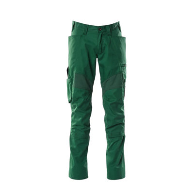 Mascot Accelerate Trousers With Kneepad PocketsGreen   (36.5) (Leg LengthRegular) from B&Q