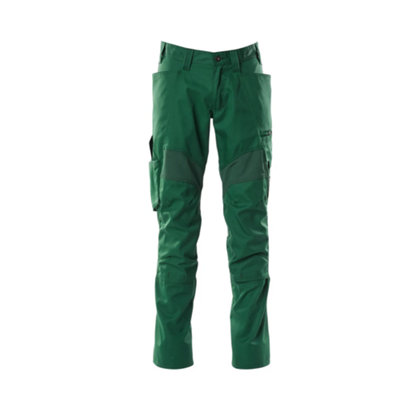Mascot Accelerate Trousers With Kneepad PocketsGreen   (42.5) (Leg LengthRegular) from B&Q