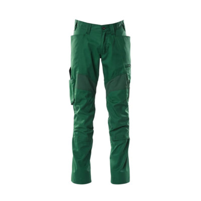 Mascot Accelerate Trousers With Kneepad PocketsGreen   (48.5) (Leg LengthRegular) from B&Q