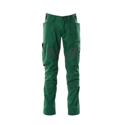 Mascot Accelerate Trousers With Kneepad PocketsGreen   (50.5) (Leg LengthRegular) from B&Q
