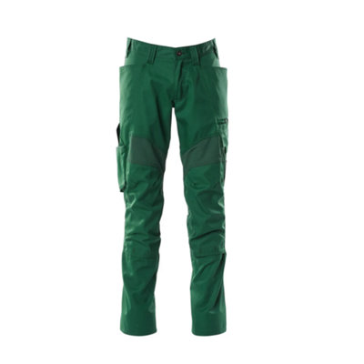 Mascot Accelerate Trousers With Kneepad PocketsGreen   (30.5) (Leg LengthLong) from B&Q