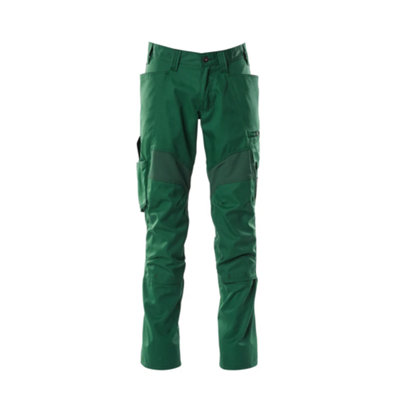 Mascot Accelerate Trousers With Kneepad PocketsGreen   (32.5) (Leg LengthLong) from B&Q