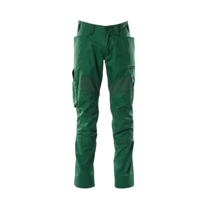 Mascot Accelerate Trousers With Kneepad PocketsGreen   (33.5) (Leg LengthLong) from B&Q