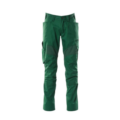 Mascot Accelerate Trousers With Kneepad PocketsGreen   (36.5) (Leg LengthLong) from B&Q