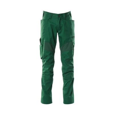Mascot Accelerate Trousers With Kneepad PocketsGreen   (38.5) (Leg LengthLong) from B&Q