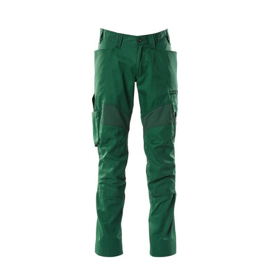 Mascot Accelerate Trousers With Kneepad PocketsGreen   (46.5) (Leg LengthLong) from B&Q