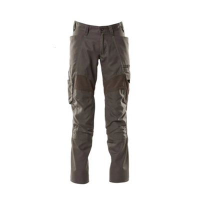 Mascot Accelerate Trousers With Kneepad PocketsDark Anthracite   (36.5) (Leg LengthShort) from B&Q