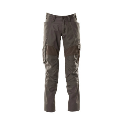 Mascot Accelerate Trousers With Kneepad PocketsDark Anthracite   (28.5) (Leg LengthRegular) from B&Q