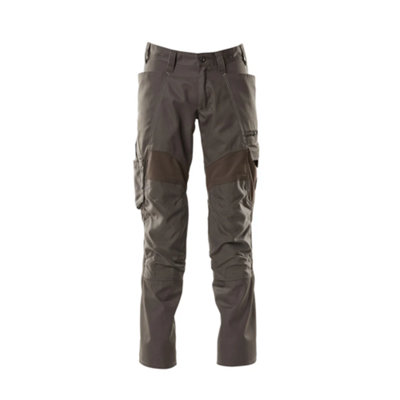 Mascot Accelerate Trousers With Kneepad PocketsDark Anthracite   (36.5) (Leg LengthRegular) from B&Q