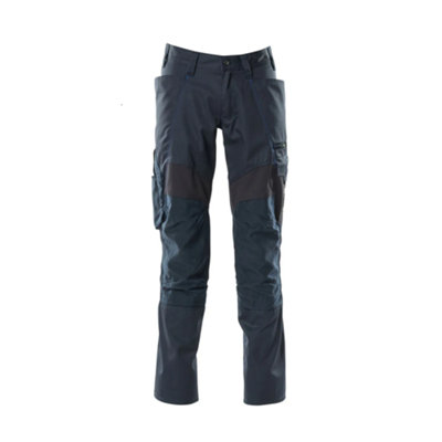 Mascot Accelerate Trousers With Kneepad PocketsDark Navy   (36.5) (Leg LengthShort) from B&Q